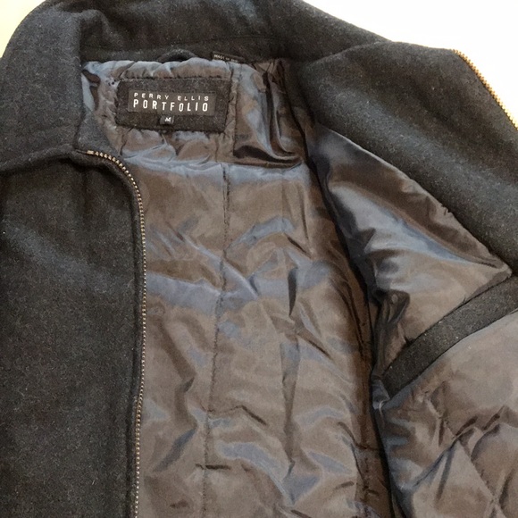 Perry Ellis Portfolio M Black Jacket - Picture 3 of 6
